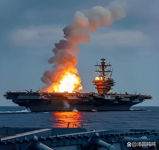 美国“福特	”号航母发生火灾