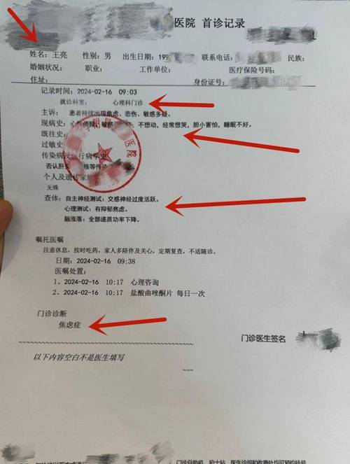 焦虑症p图报告生成（焦虑症医院证明图片）