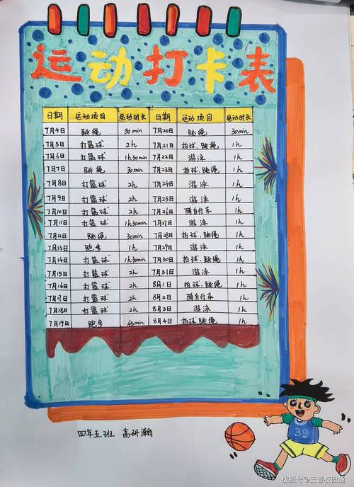 运动打卡怎么记录成绩（运动打卡记录表图文并茂）