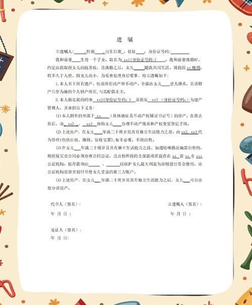 2021年遗嘱模板（遗嘱模版2020）